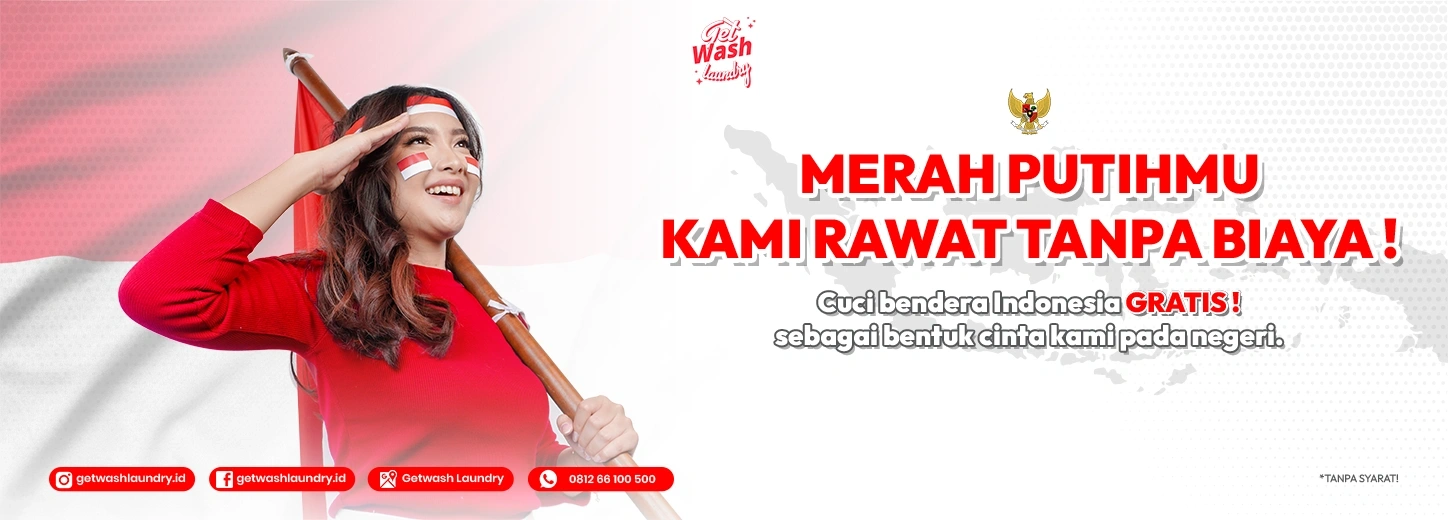 Getwash Laundry Gratiskan Cuci Bendera Indonesia Sebagai Wujud Cinta Tanah Air banner 4