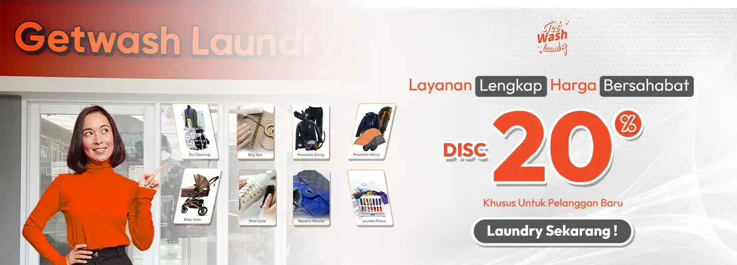 Promo Laundry Terdekat Diskon 20% Order Pertama di Getwash Laundry banner 3