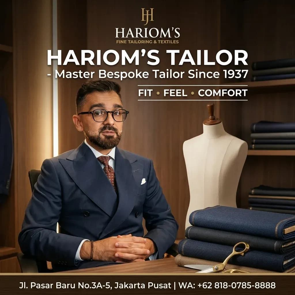 Mengenal Hariom's Tailor Pasar Baru: Sejarah, Kepemimpinan, dan Layanan Penjahit Bespoke Jakarta