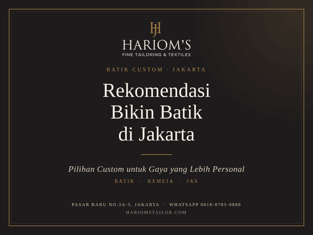 Rekomendasi Bikin Batik di Jakarta