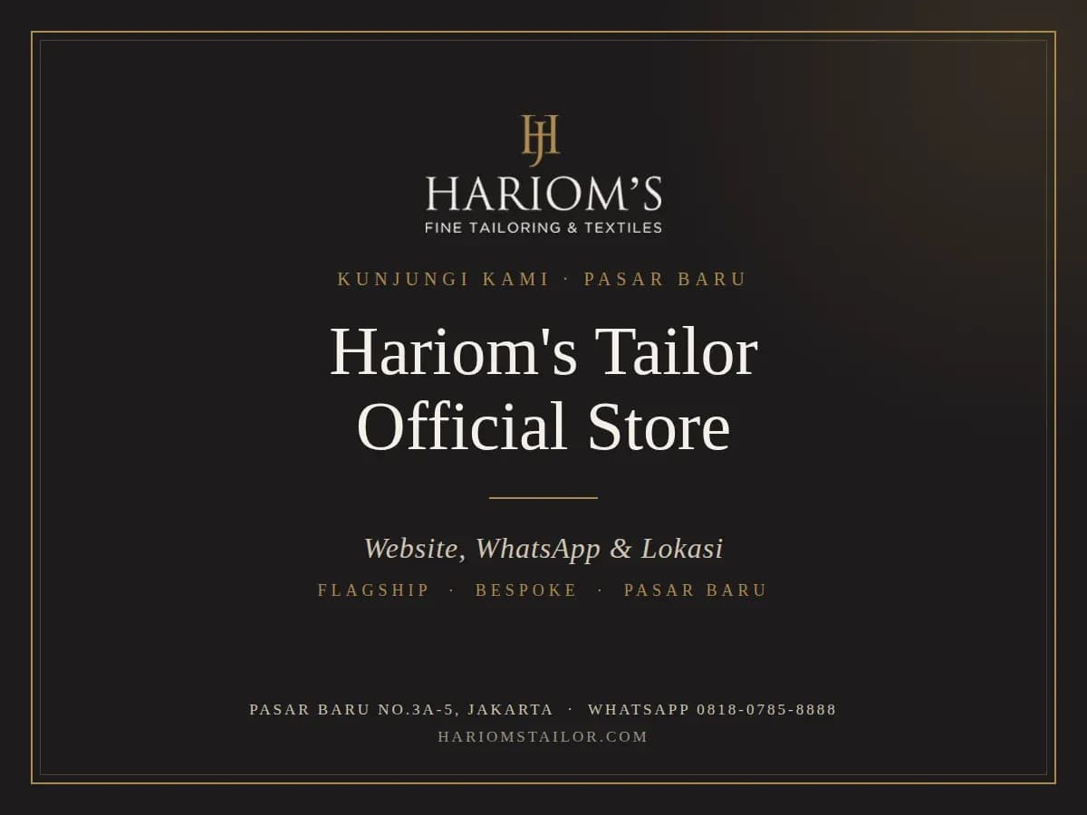Harioms Tailor Official Store: Website, WhatsApp & Lokasi