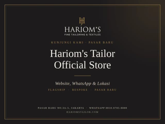 Harioms Tailor Official Store: Website, WhatsApp & Lokasi